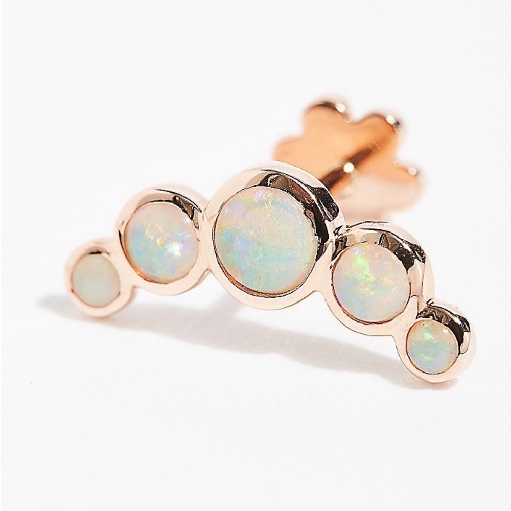 Maria Tash Opal Rose Gold Garland Earring